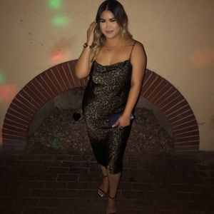 Zara Cheetah Print Slip Dress